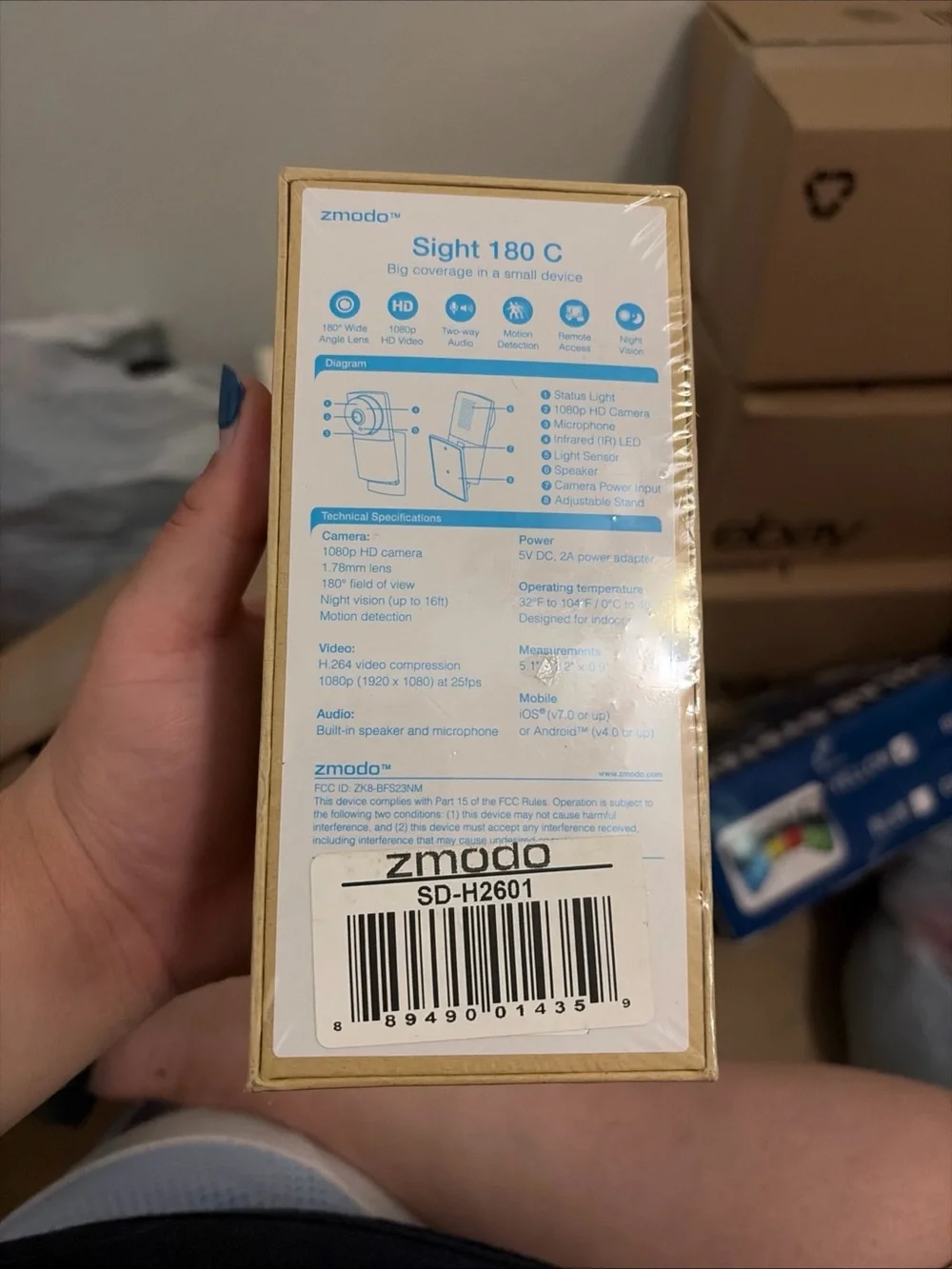 Zmodo SD-H2601 Sight 180 Degree 1080p HD Wireless Indoor Camera